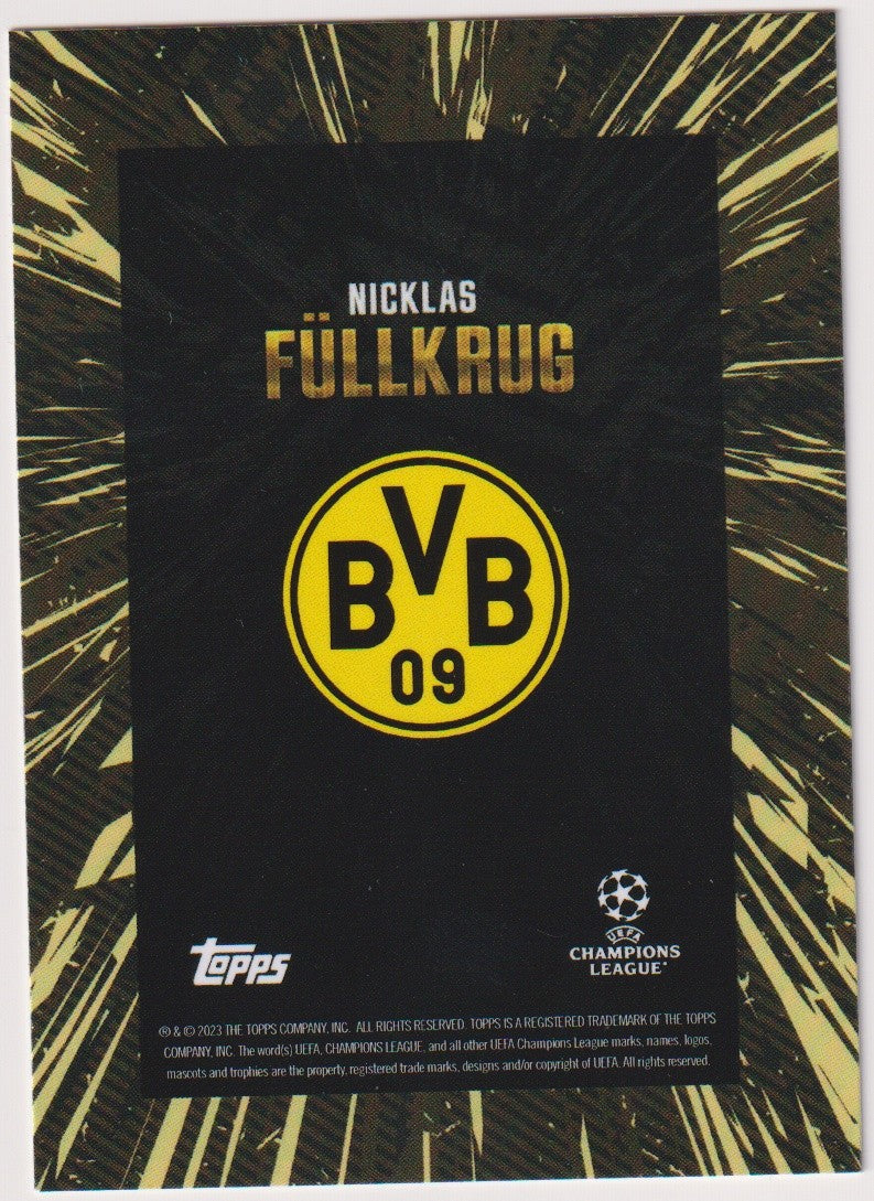 Topps UEFA Champions League Nicklas Füllkrug BVB 09 Parallel Rare – Bild 2