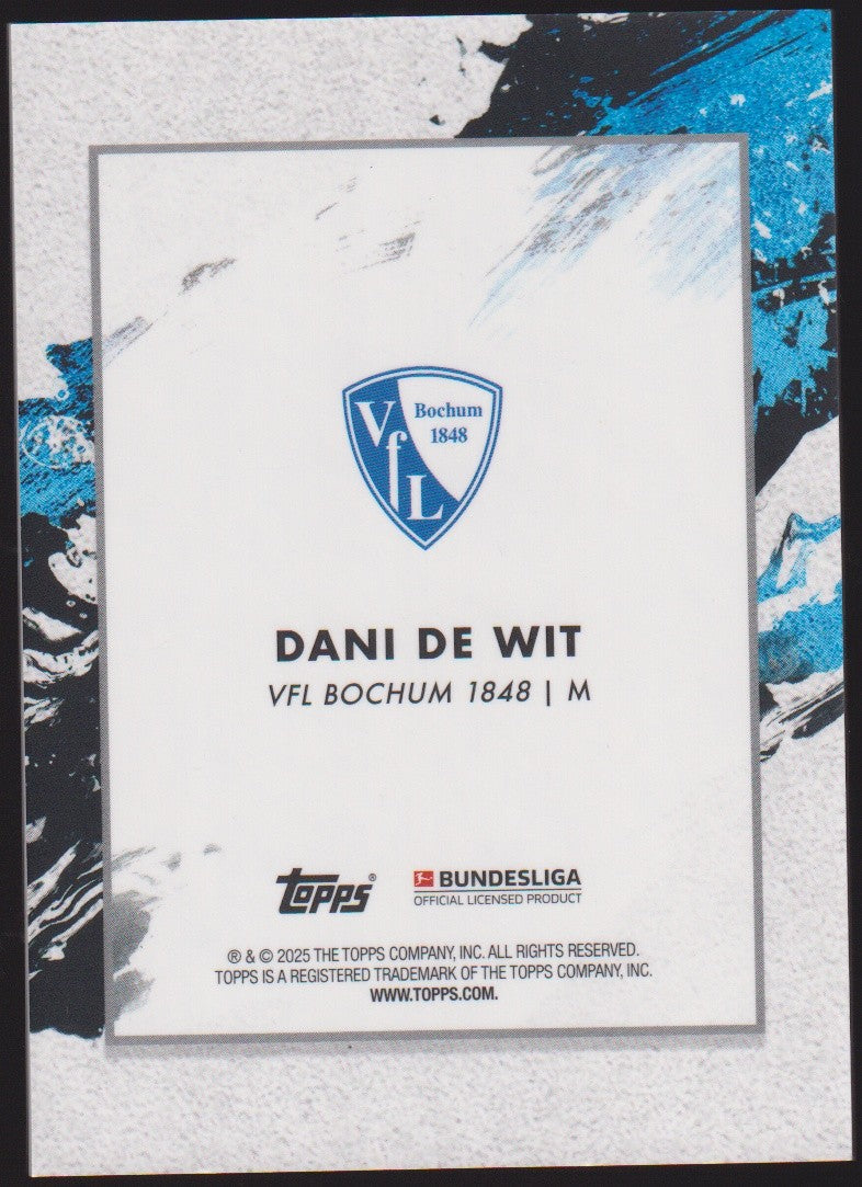 Topps Inception 2024-25 Dani de Wit VFL Bochum 1848 Parallel 51/75 Rookie – Bild 2