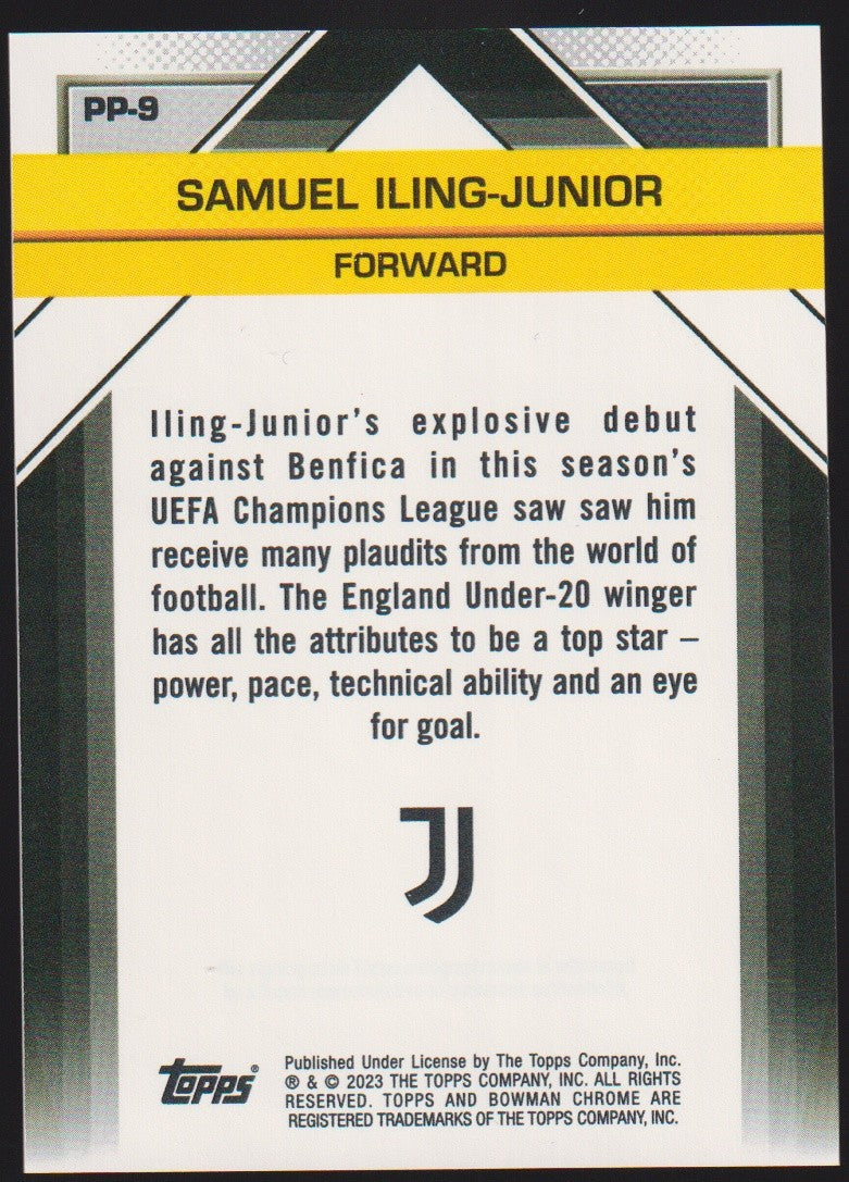 Topps Chrome 2023-24 Samuel Iling-Junior Rookie Juventus Parallel Nr. PP-9 – Bild 2