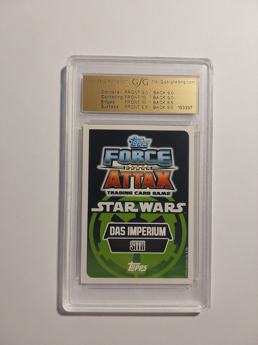 Topps Star Wars 2013 Darth Vader Sith Imperium GSG 8 = PSA Limited Edition LE2 – Bild 2