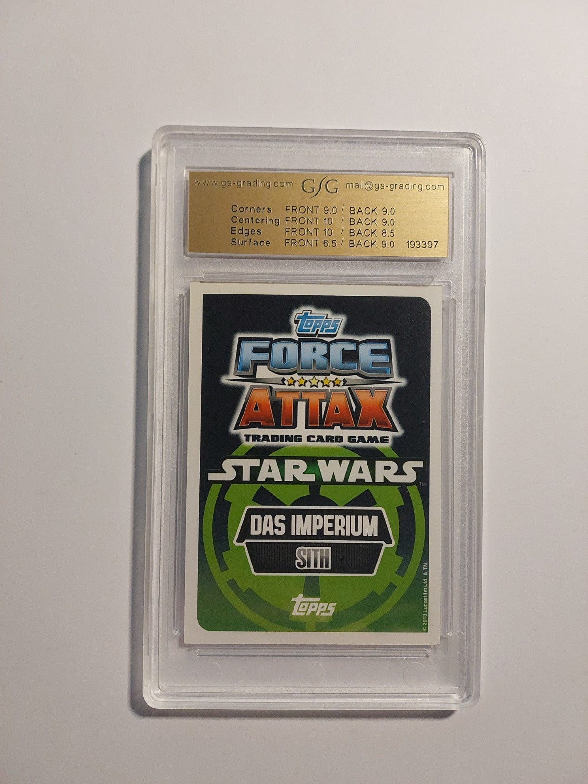 Topps Star Wars 2013 Darth Vader Sith Imperium GSG 8 = PSA Limited Edition LE2 – Bild 2
