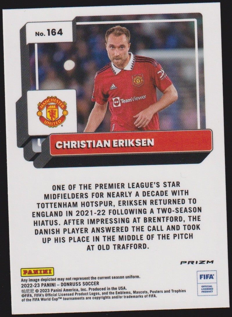 Panini Donruss 2022-23 Christian Eriksen Manchester United Parallel Refractor – Bild 2