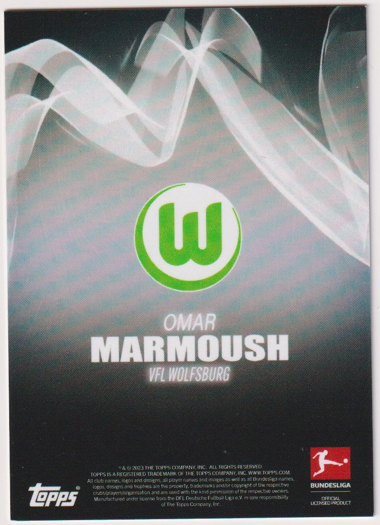 Topps International 2022-23 Omar Marmoush VFL Wolfsburg Bundesliga Parallel – Bild 2