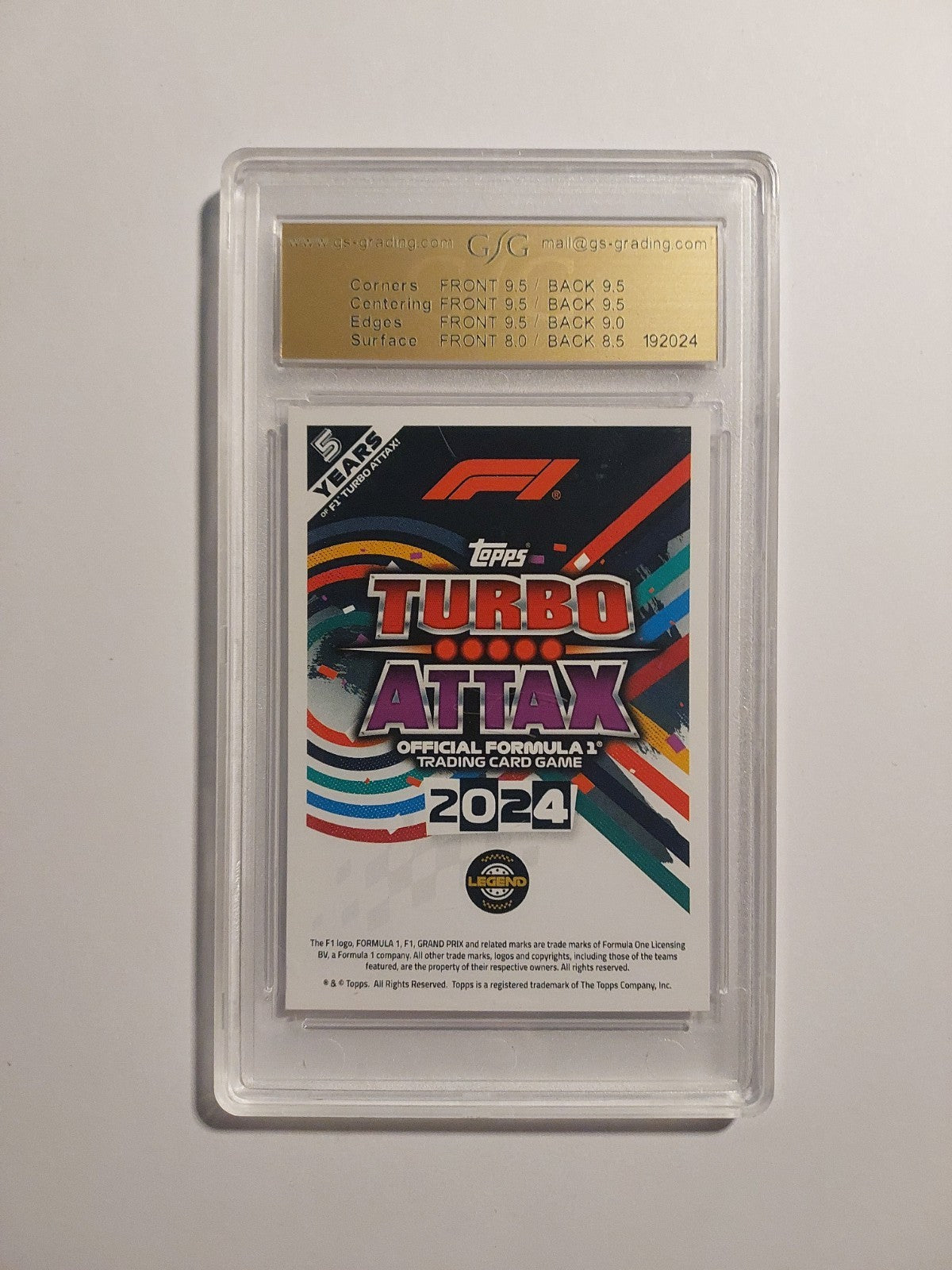 Topps Turbo 2024 Michael Schumacher F1 Legend GSG 8.5 = PSA Rainbow Parallel – Bild 2
