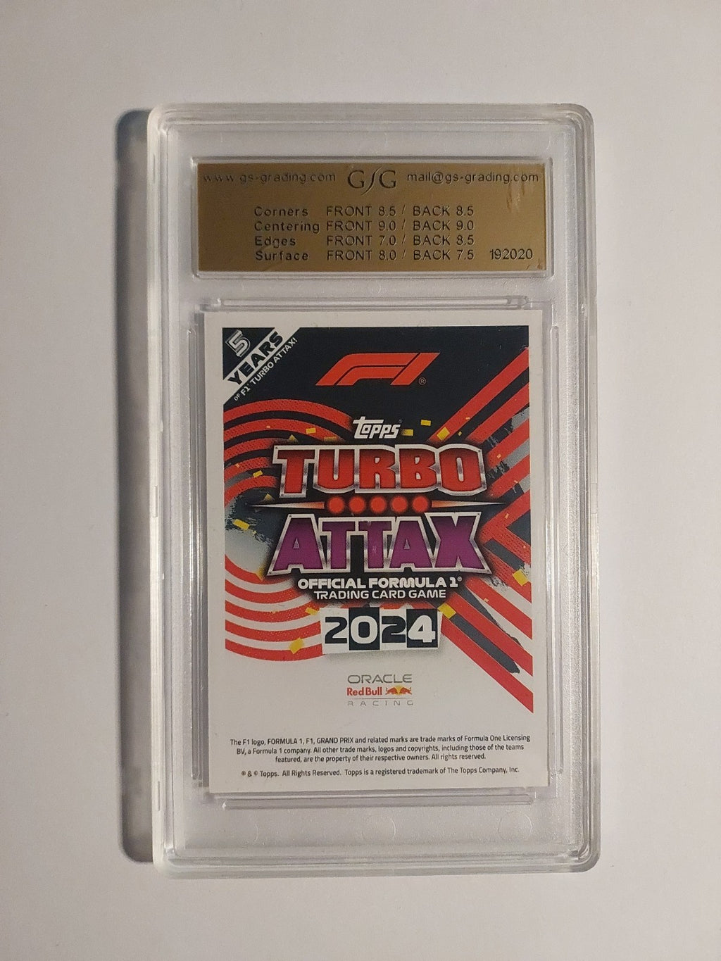 Topps Turbo 2024 Max Verstappen Formel 1 RB Racing GSG 8 = PSA Champions – Bild 2