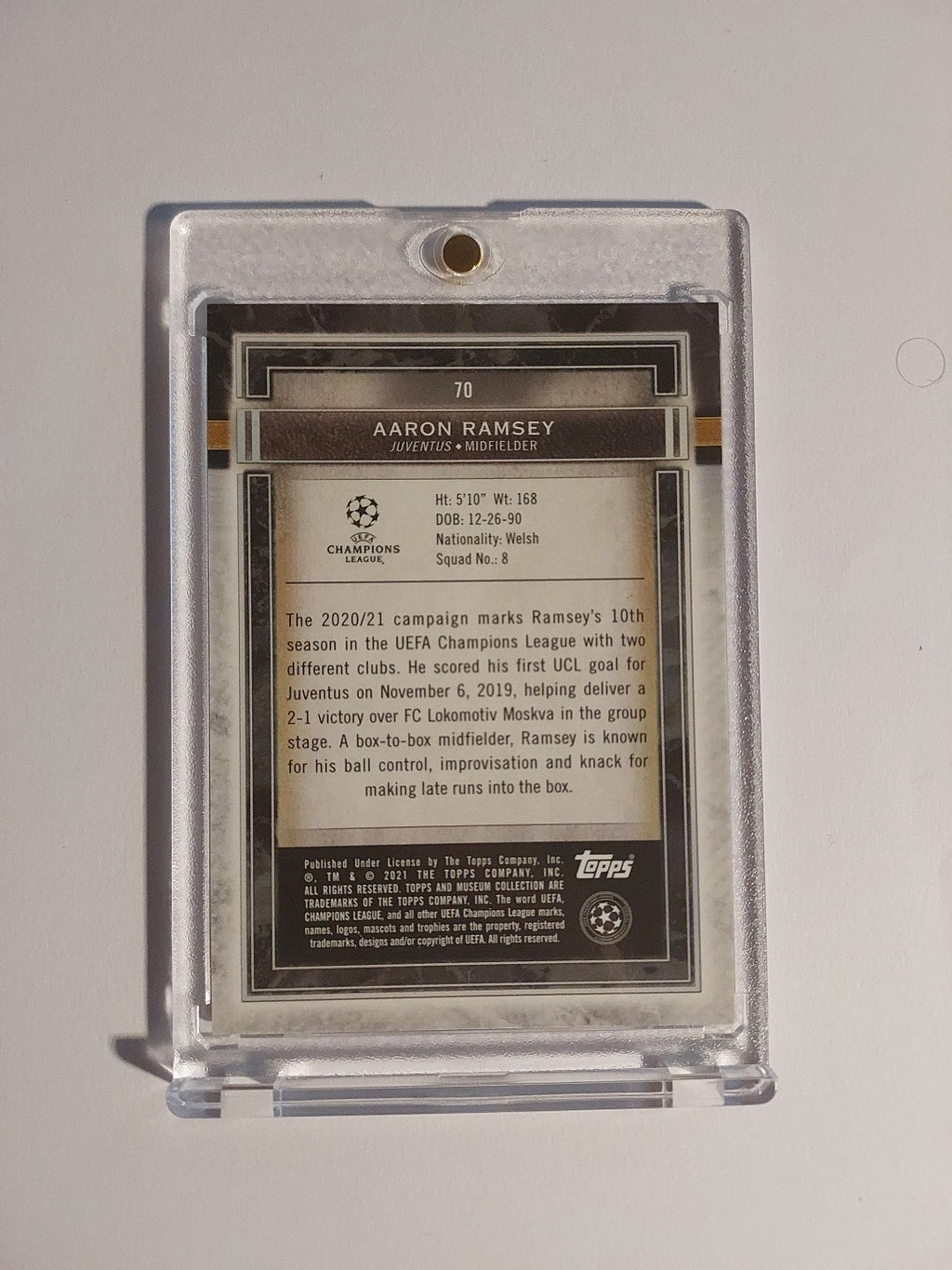 Topps UCC 2020-21 Aaron Ramsey MC Juventus Turin Parallel – Bild 2