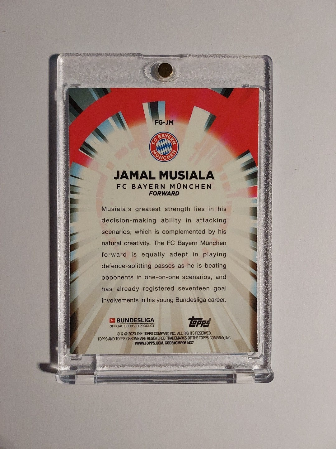 Topps Bundesliga 2022-23 Jamal Musiala Bayern München Parallel Refractor Rare – Bild 2