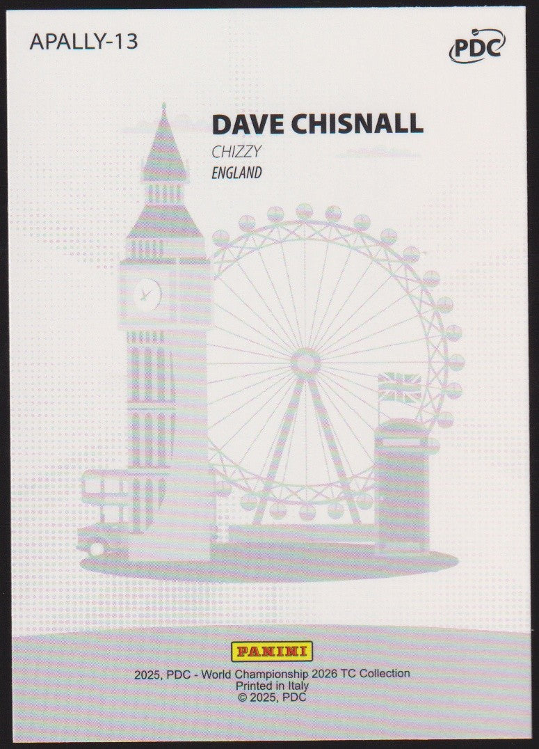 Panini PDC World Championship Dave Chisnall & Chizzy Refractor Parallel – Bild 2
