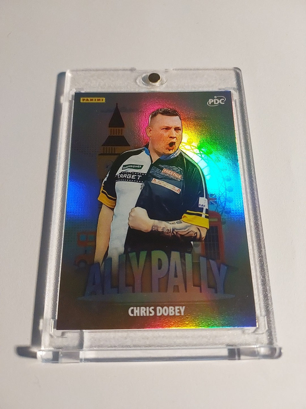 Panini PDC World Championship 2026 Chris Dobey Ally Pally Parallel Refractor Hit – Bild 2
