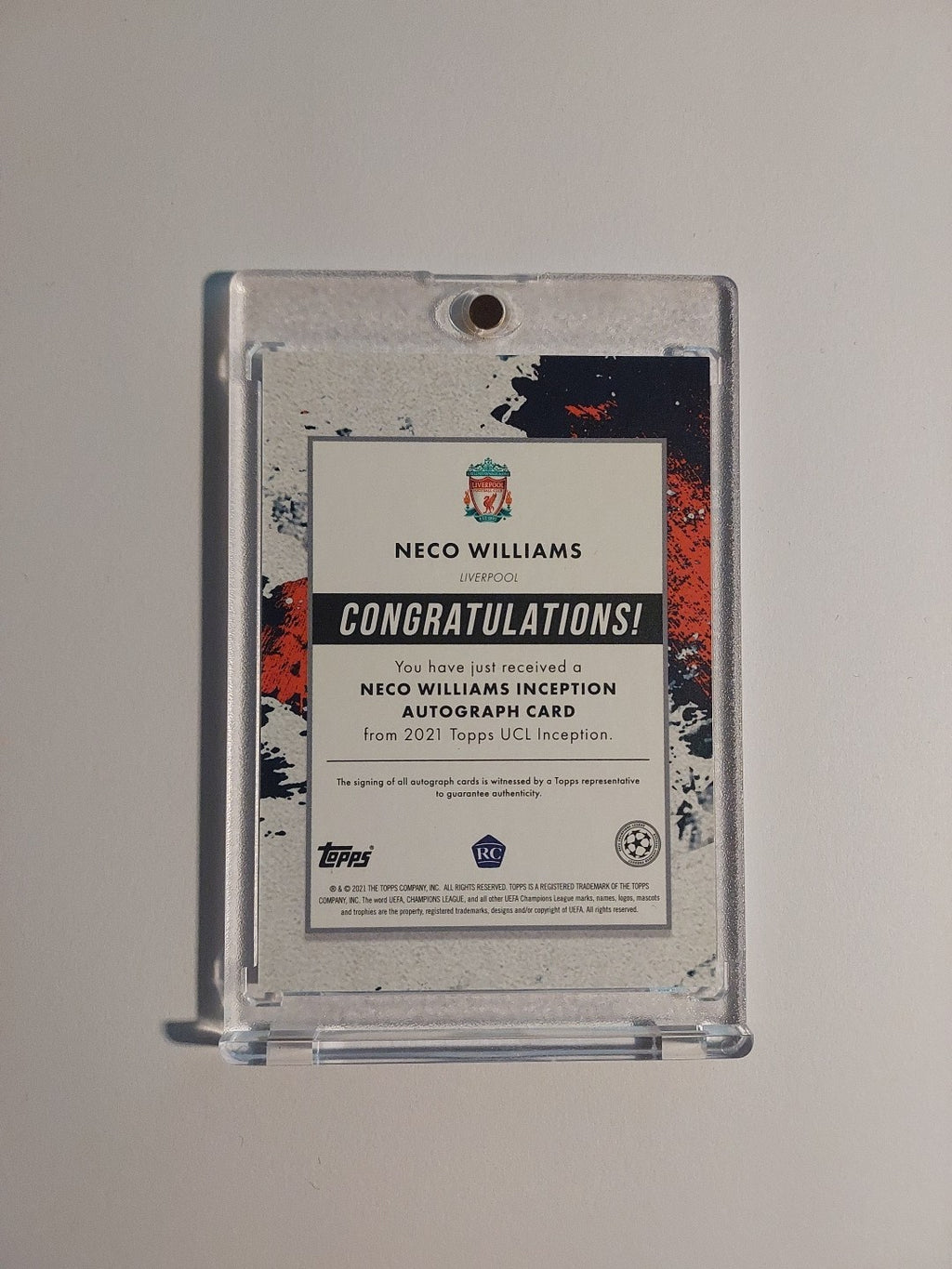 Topps Inception 2020-21 Neco Williams Auto Liverpool Parallel Rookie Ultra Rare – Bild 2