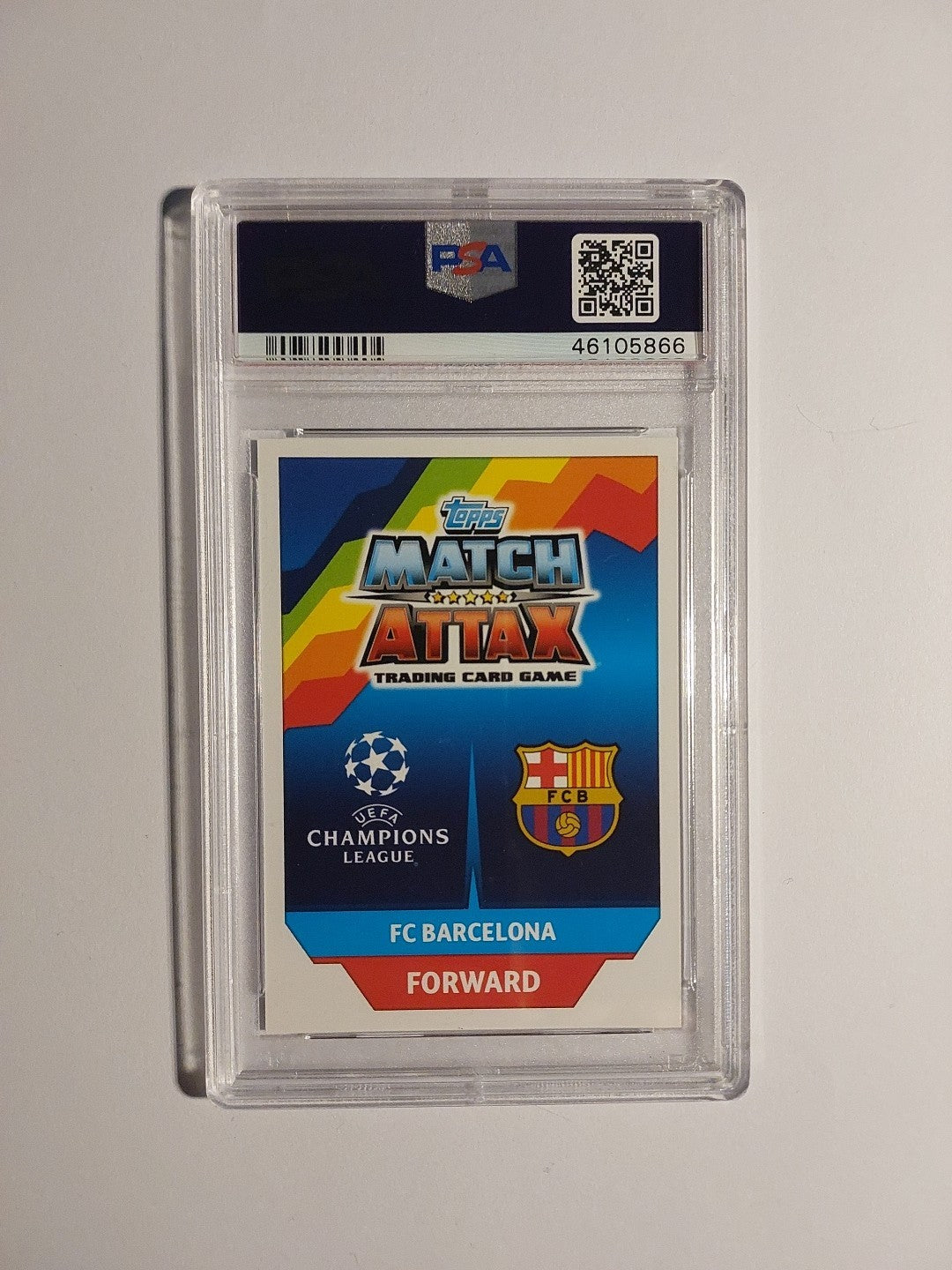 Topps Champions League 2016-17 Messi & Neymar & Suarez Barcelona Gold PSA 8 Rare – Bild 2