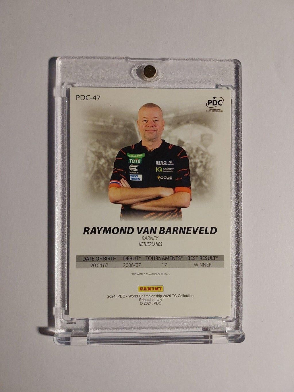 Panini DPC World Championship 2025 First Edition Raymond Van Barneveld Parallel – Bild 2