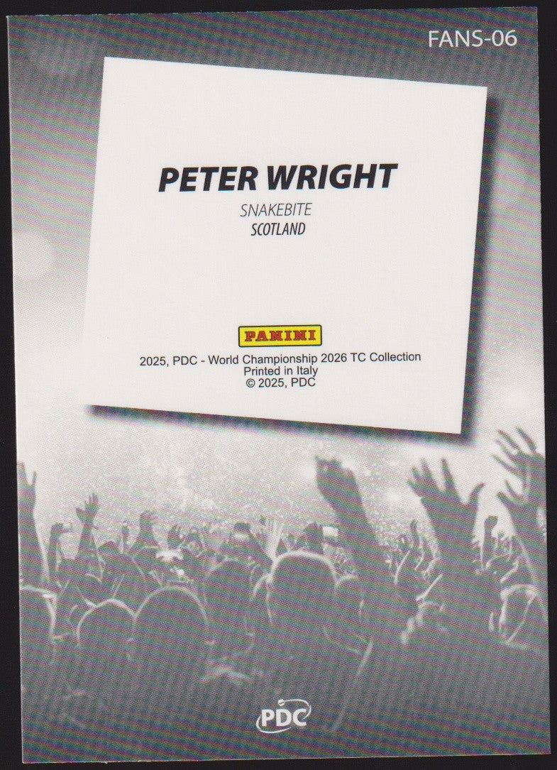 Panini PDC World Championship 2026 Peter Wright "Snakebite" Refractor Parallel – Bild 2
