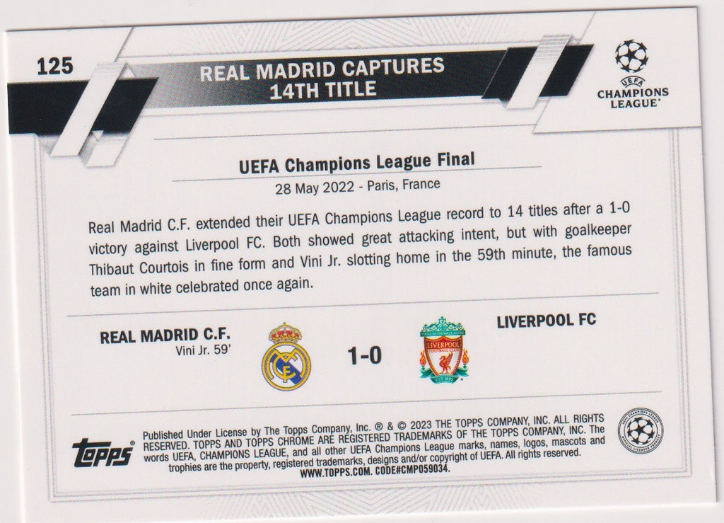 Topps UEFA Champions League 2022-23 Real Madrid C.F. Title Winners Parallel Rare – Bild 2