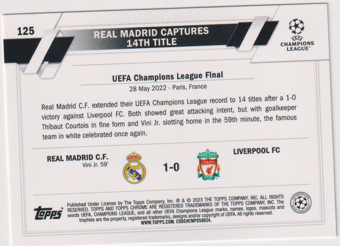 Topps UEFA Champions League 2022-23 Real Madrid C.F. Title Winners Parallel Rare – Bild 2