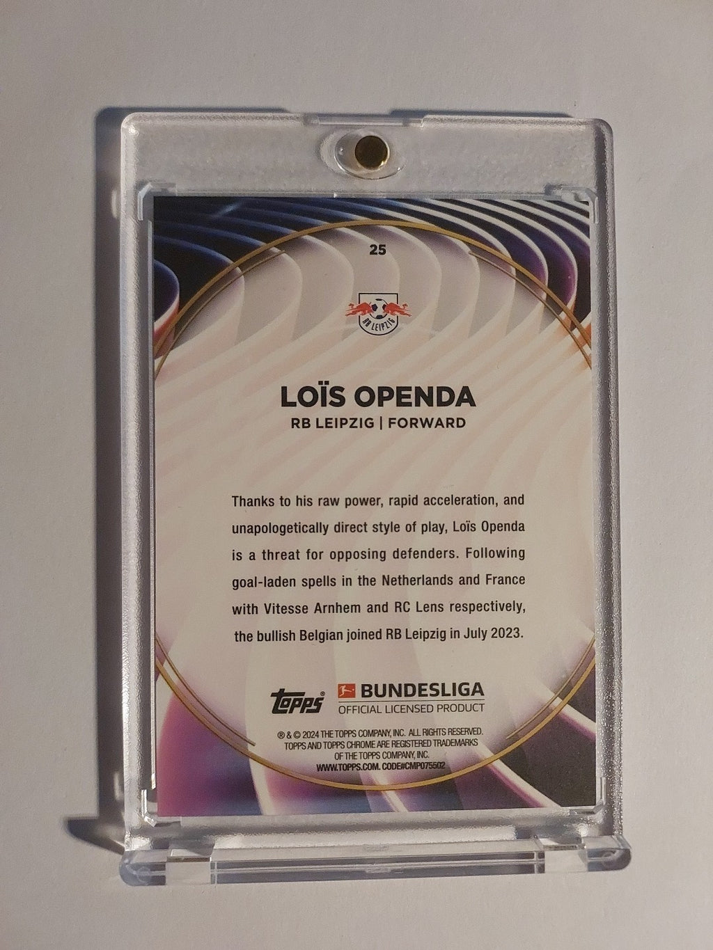 Topps 60 Jahre Bundesliga 2023-24 Lois Openda RB Leipzig Limited Parallel – Bild 2