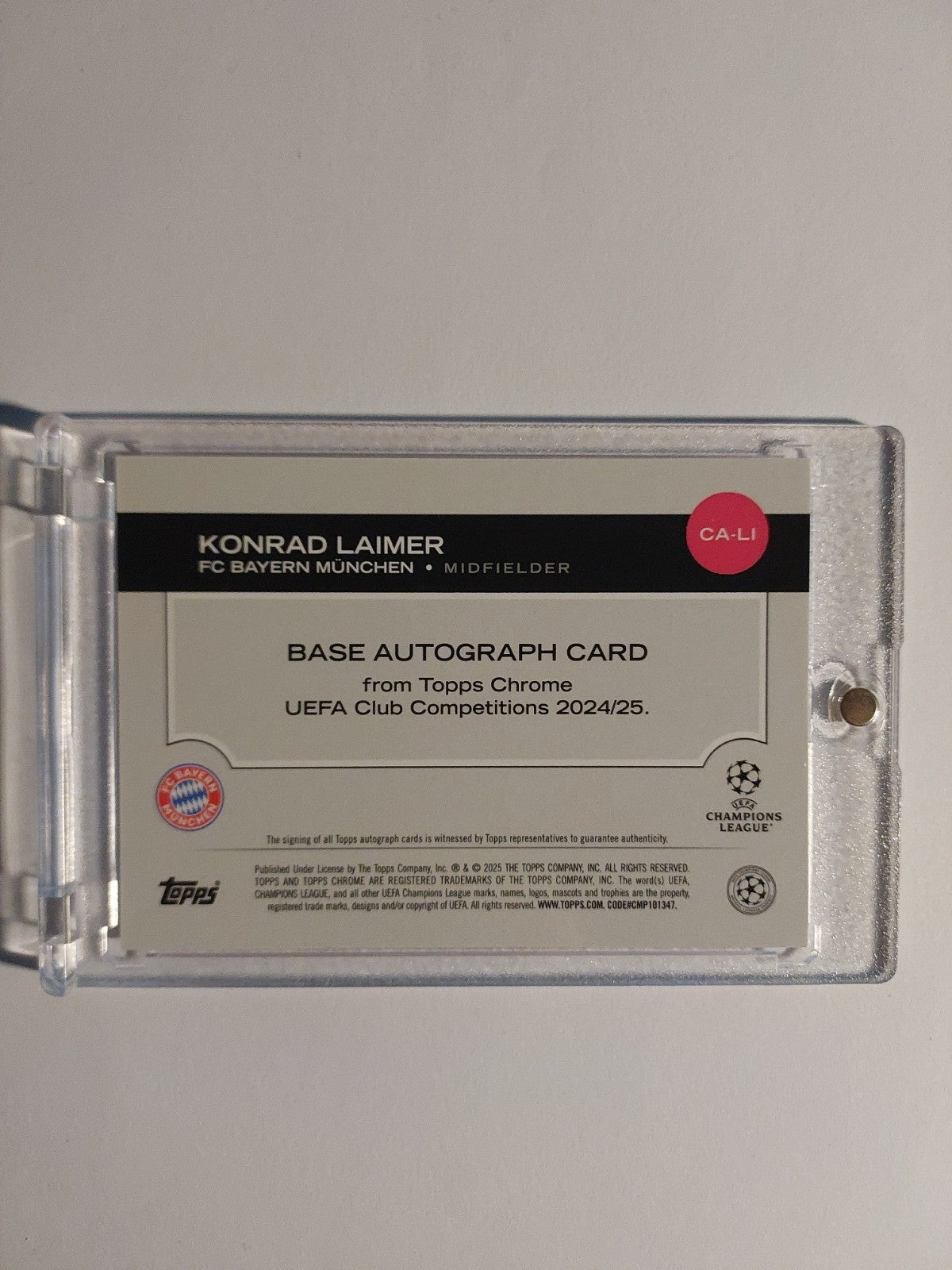Topps Chrome Flagship 2024-25 Konrad Laimer Auto Bayern München Parallel 114/250 – Bild 2