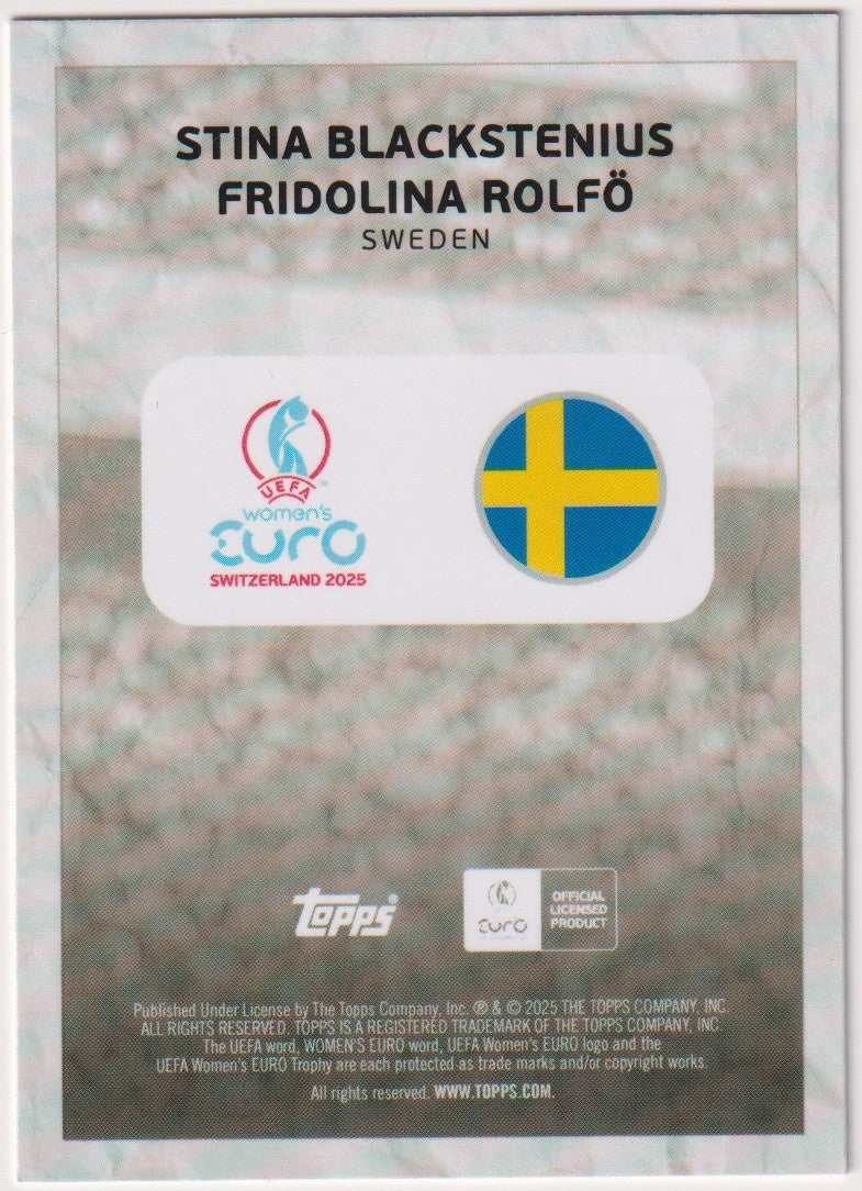 Topps 2025-26 Stina Blackstenius & Rolfö Dual Schweden Parallel Rare – Bild 2