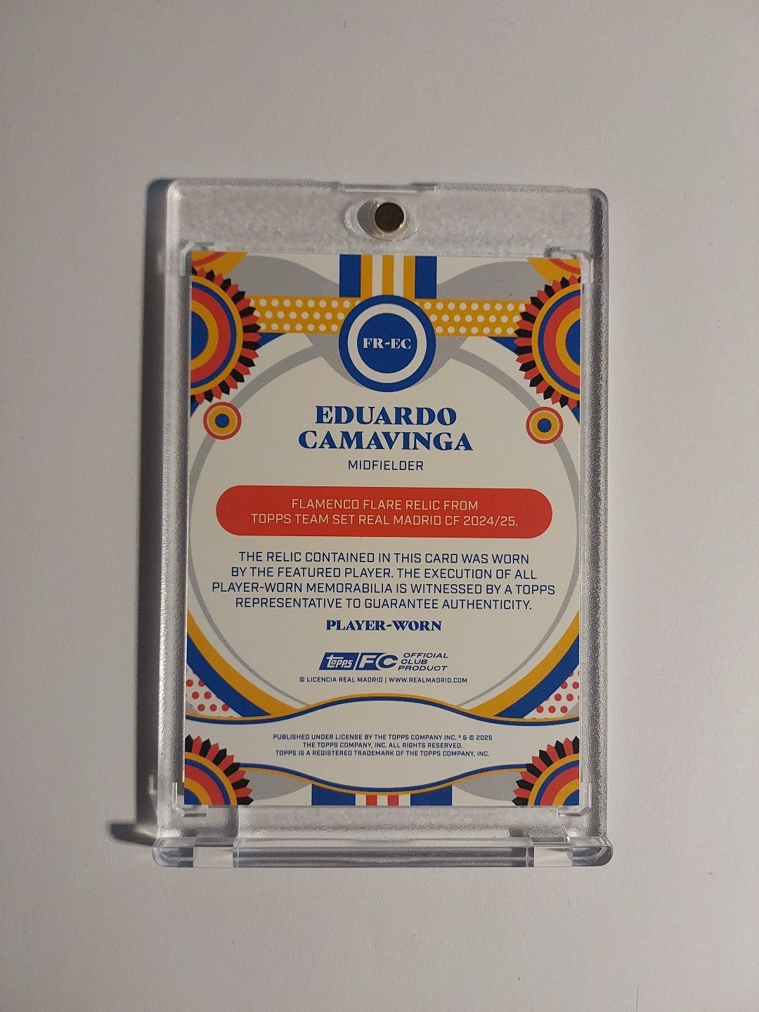 Topps Real Madrid Team Set 2024-25 Eduardo Camavinga Patch Relic Parallel Rare – Bild 2