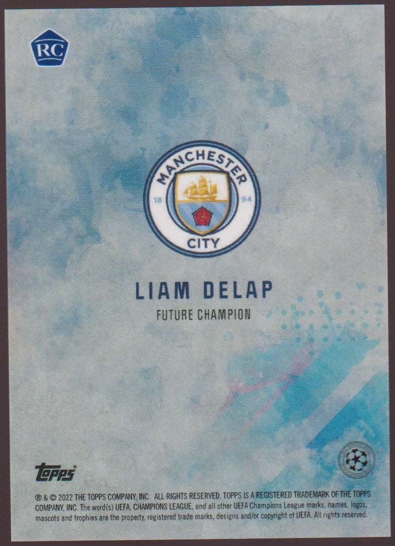 Topps RC 2021-22 Liam Delap Rookie Manchester City FUTURE CHAMPION Parallel Rare – Bild 2