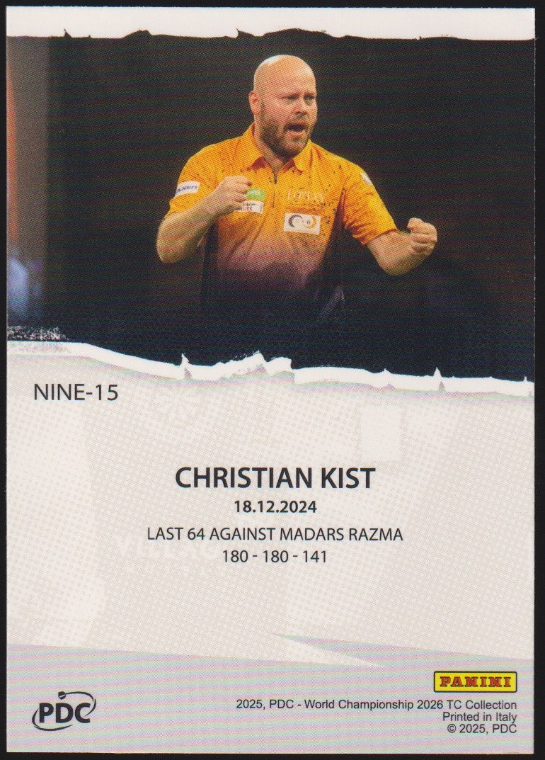 Panini PDC World Championship 2026 Christian Kist Refractor Parallel – Bild 2