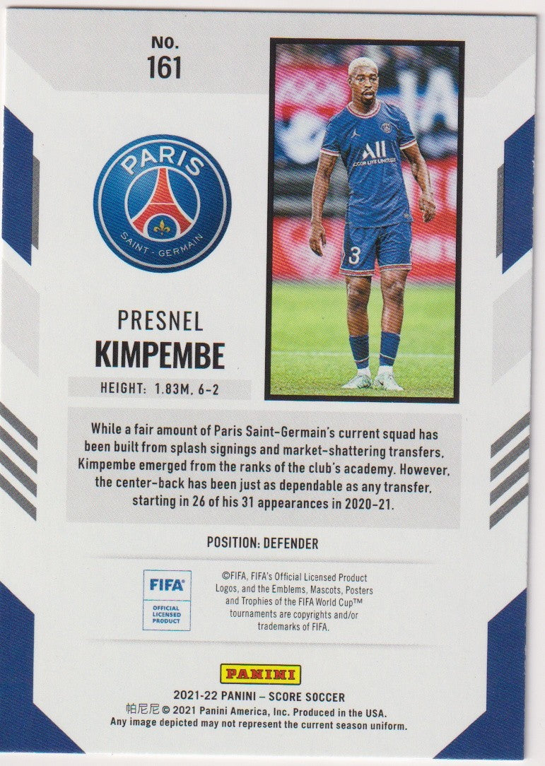 Panini 2021-22 - 2020-21 Presnel Kimpembe Rookie Paris Saint-Germain Parallel – Bild 2