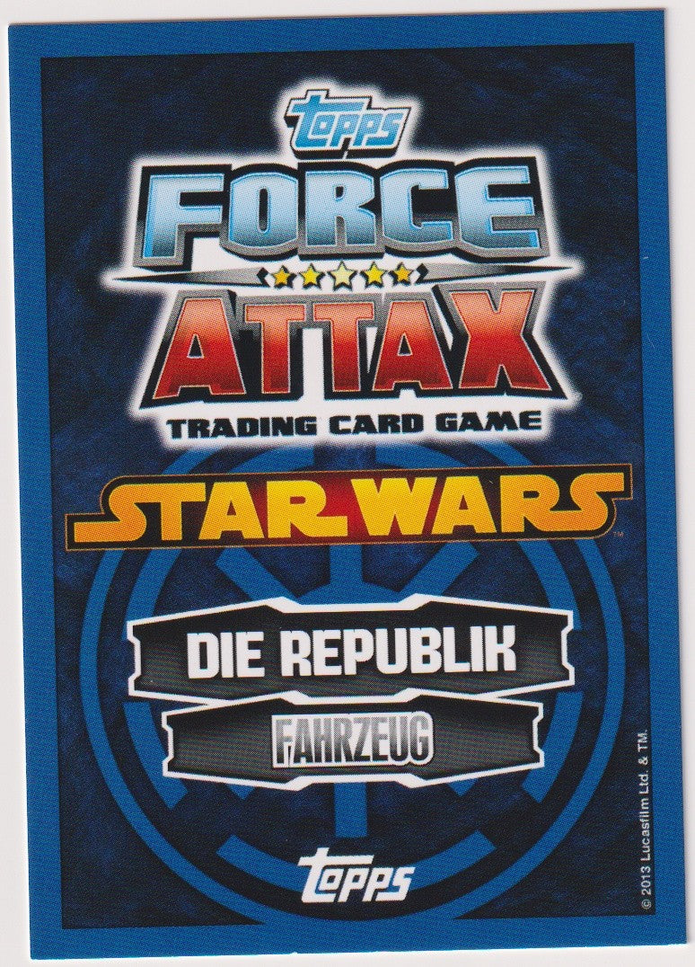 Topps Star Wars 2013 Polizeikanonenboot REPUBLIK Fahrzeug TCG Rare #55 – Bild 2