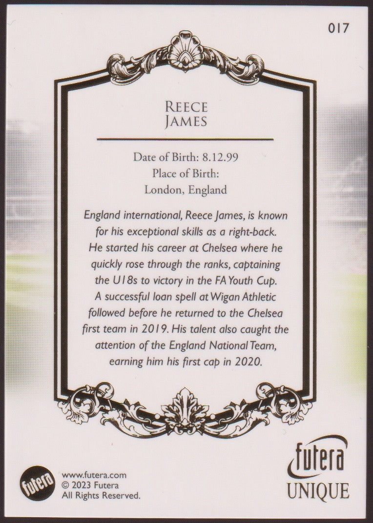 Futura 2022-23 Reece James England Parallel Rare Nr. 017 – Bild 2