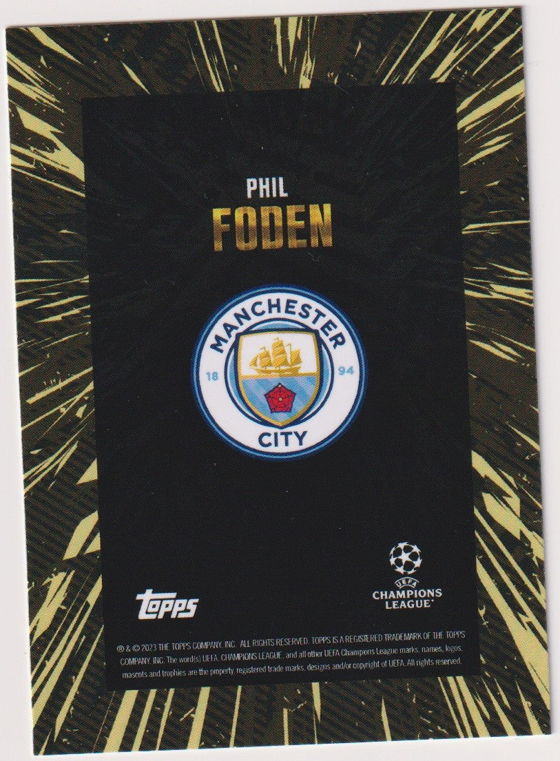 Topps GOLD Phil Foden Manchester City UEFA Champions League Parallel Rare – Bild 2