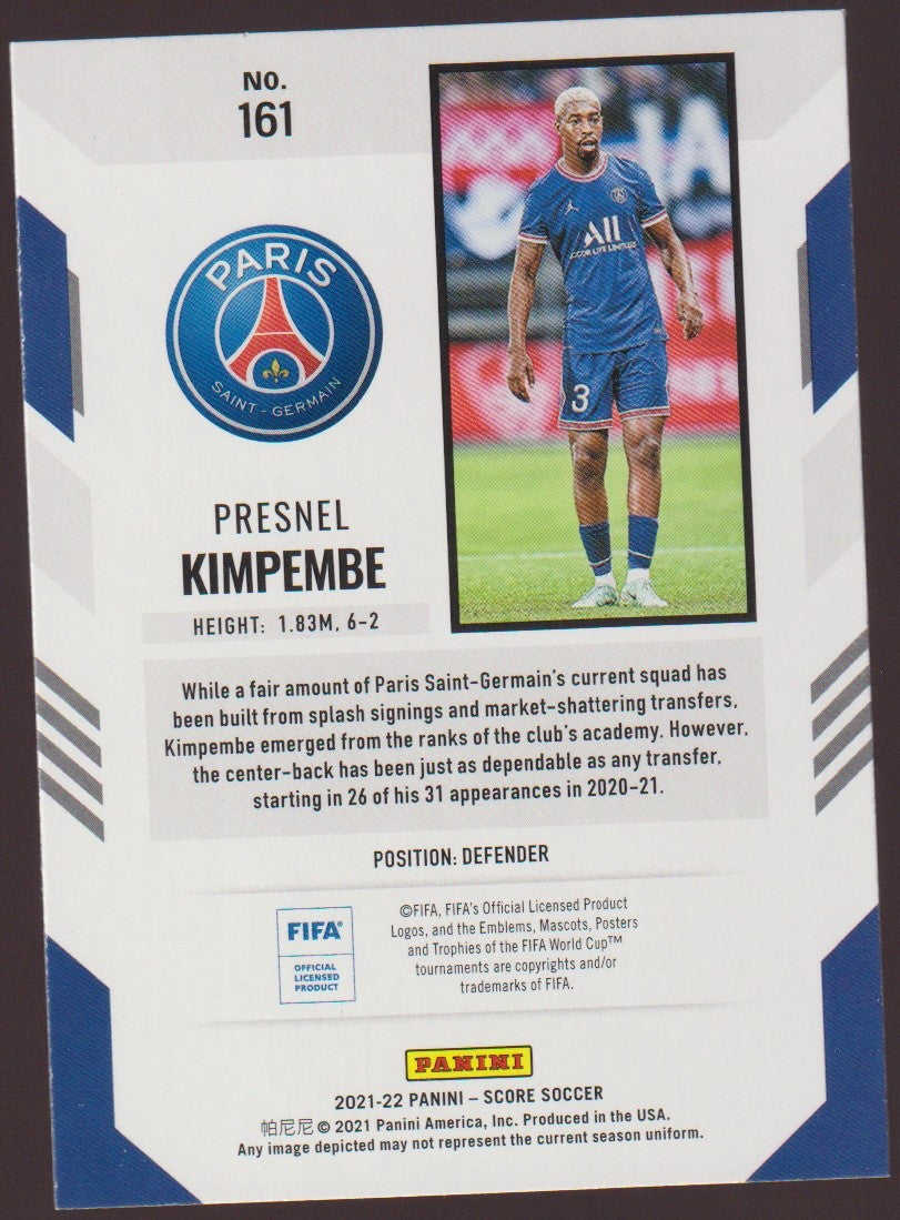 Panini 2021-22 - 2020-21 Presnel Kimpembe Rookie Paris Saint-Germain Parallel – Bild 2
