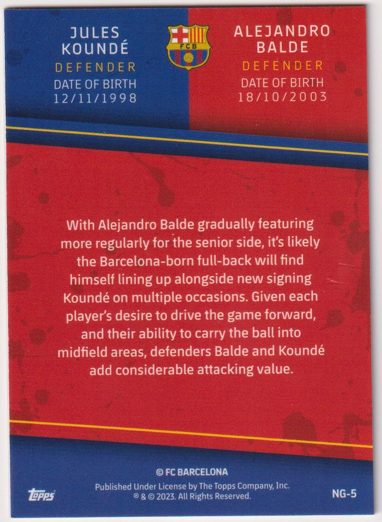 Topps Chrome 2023-24 Balde & Kounde Dual Barcelona Parallel Rare – Bild 2