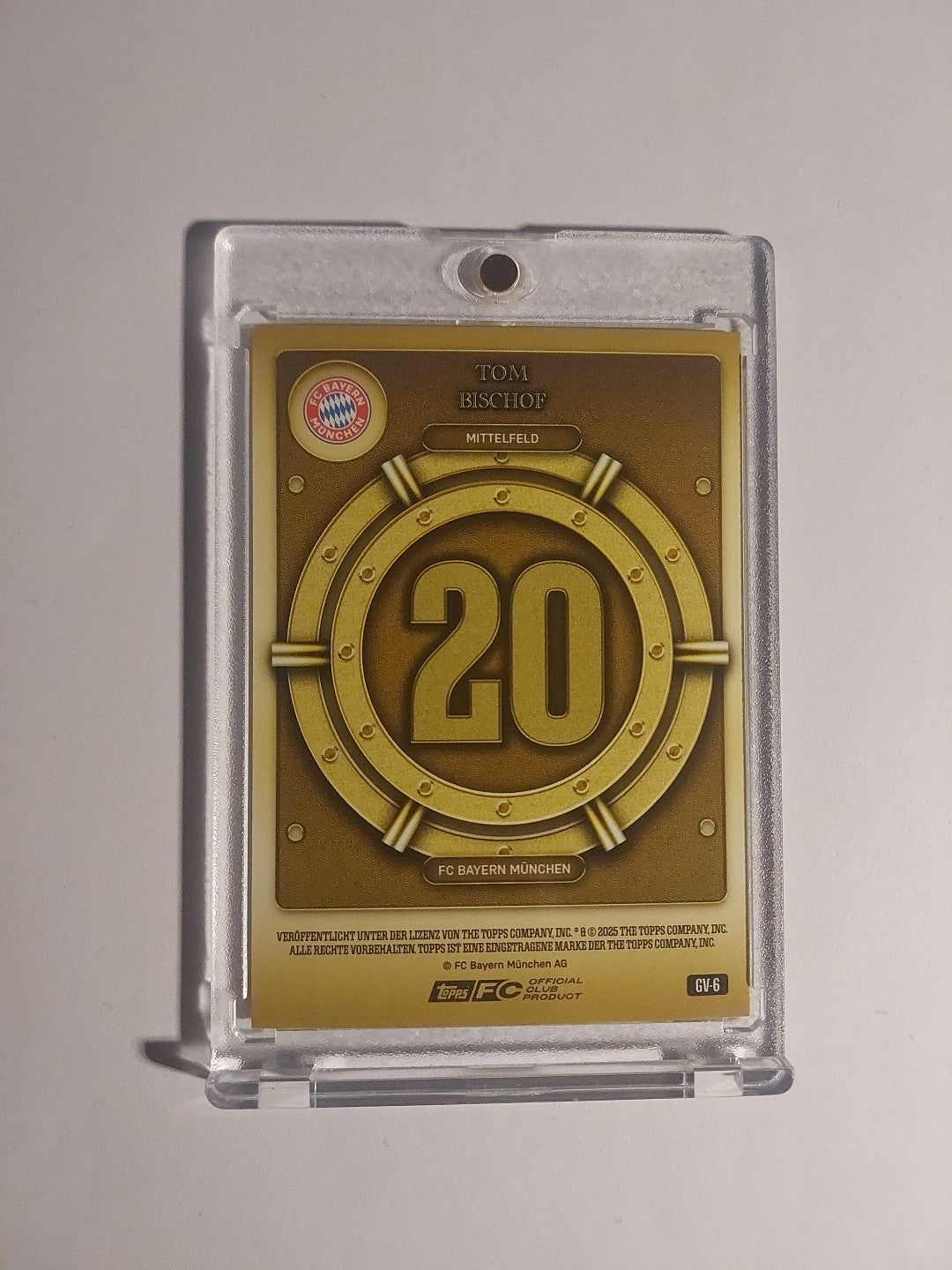 Topps Bayern München Tin Collector 2025-26 Tom Bischof Parallel Gold Vault – Bild 2