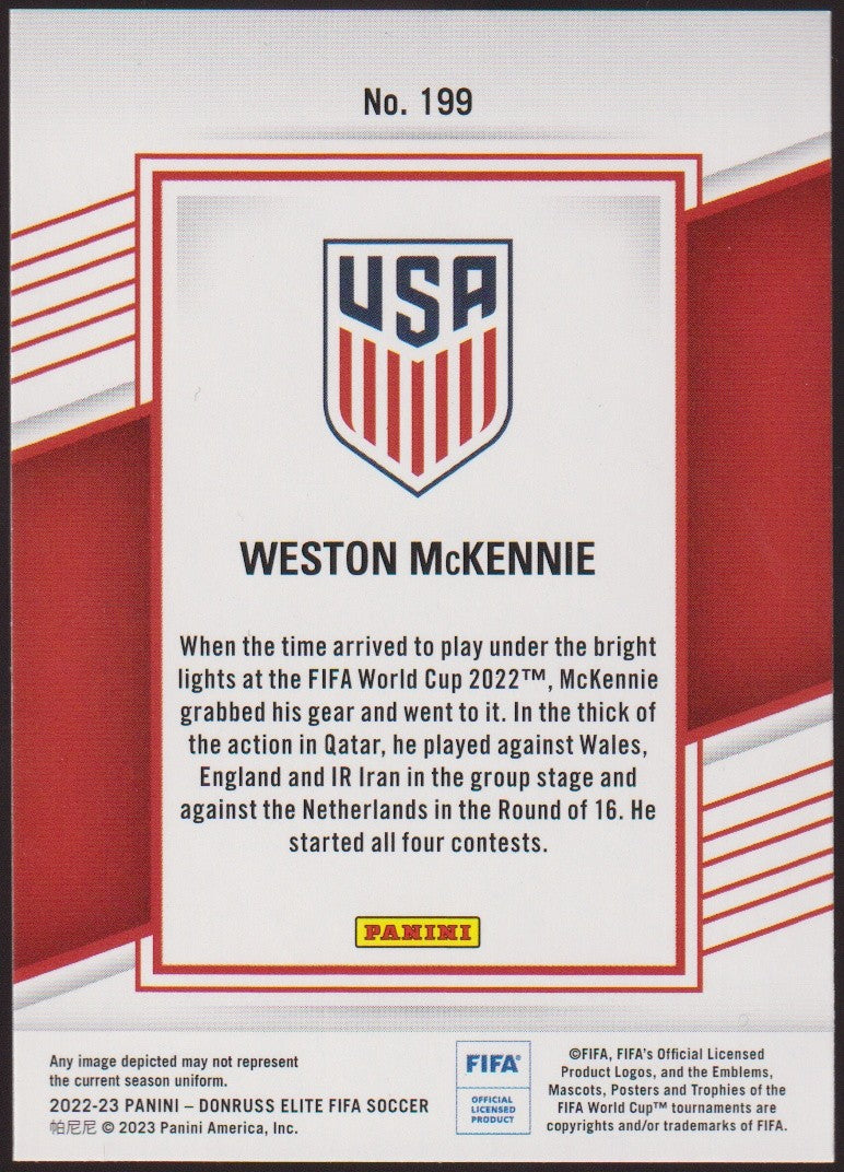 Panini Elite 2022-23 Weston McKennie United States FIFA World Cup 2022™ Parallel – Bild 2