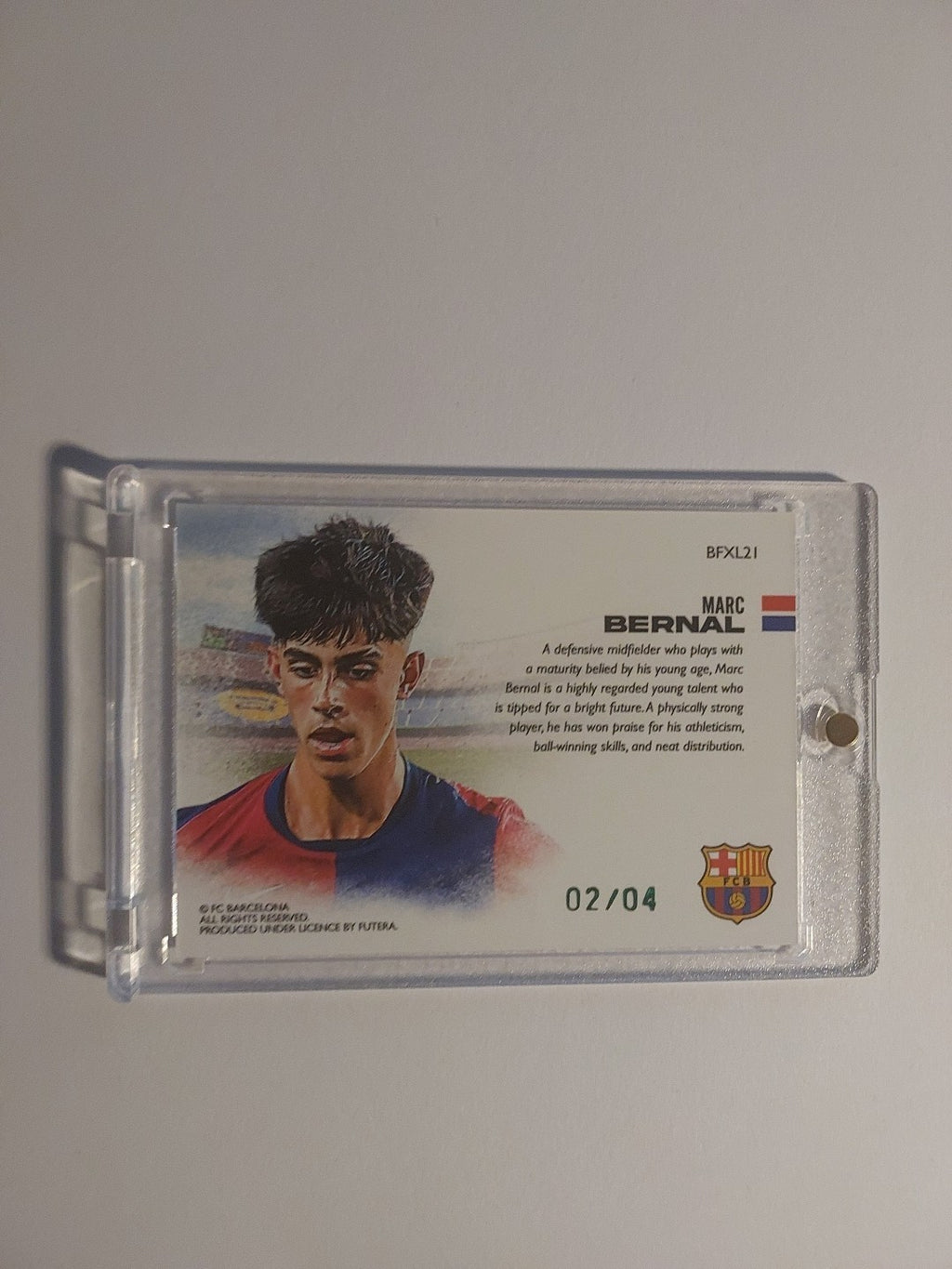Futera Unique 2025 Marc Bernal Fc Barcelona Nummeriert 2/4 Parallel Ultra Rare – Bild 2