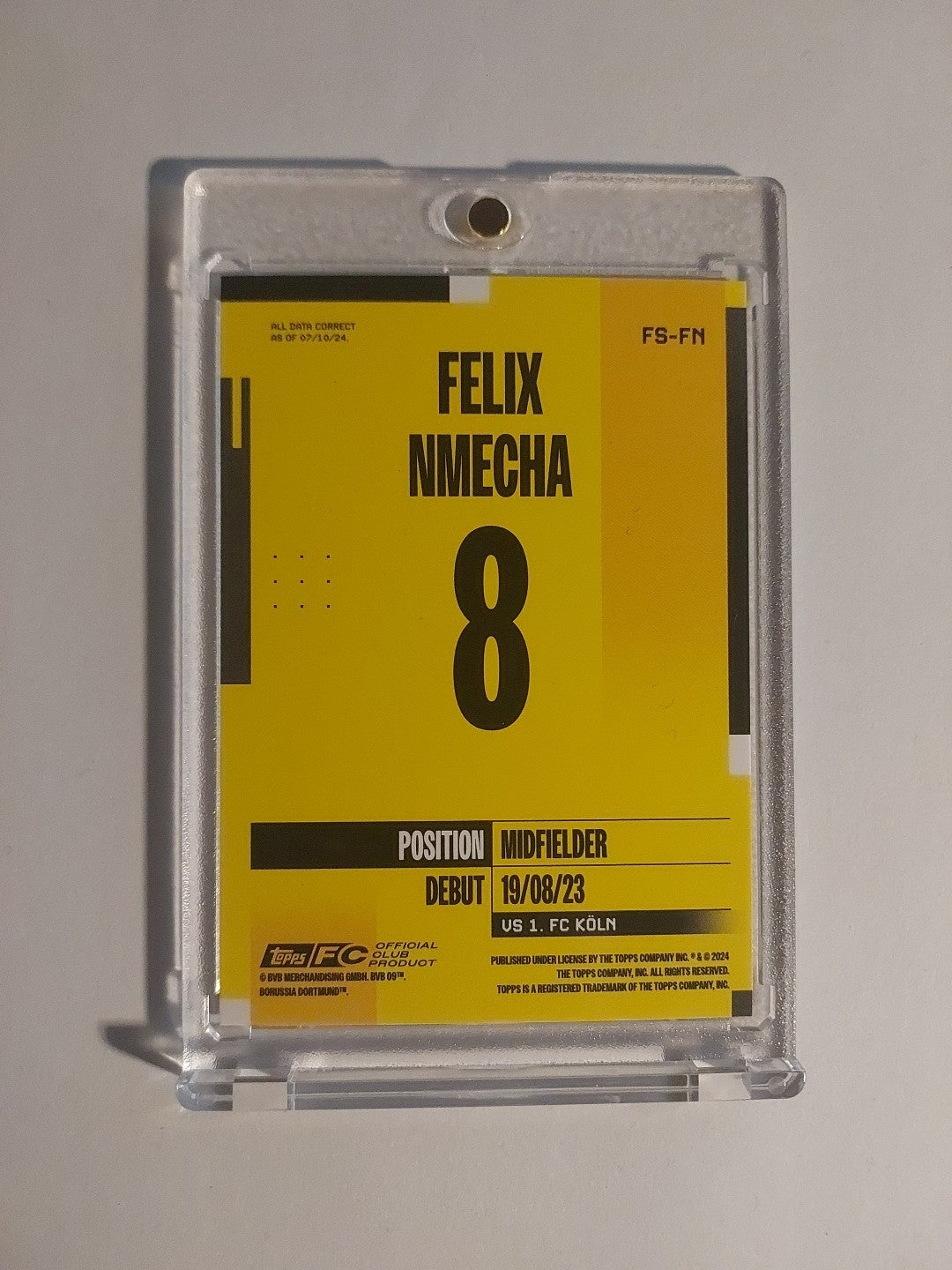 Topps Dortmund Team Set 2024-25 Felix Nmecha (Parallel: 123/150) – Bild 2