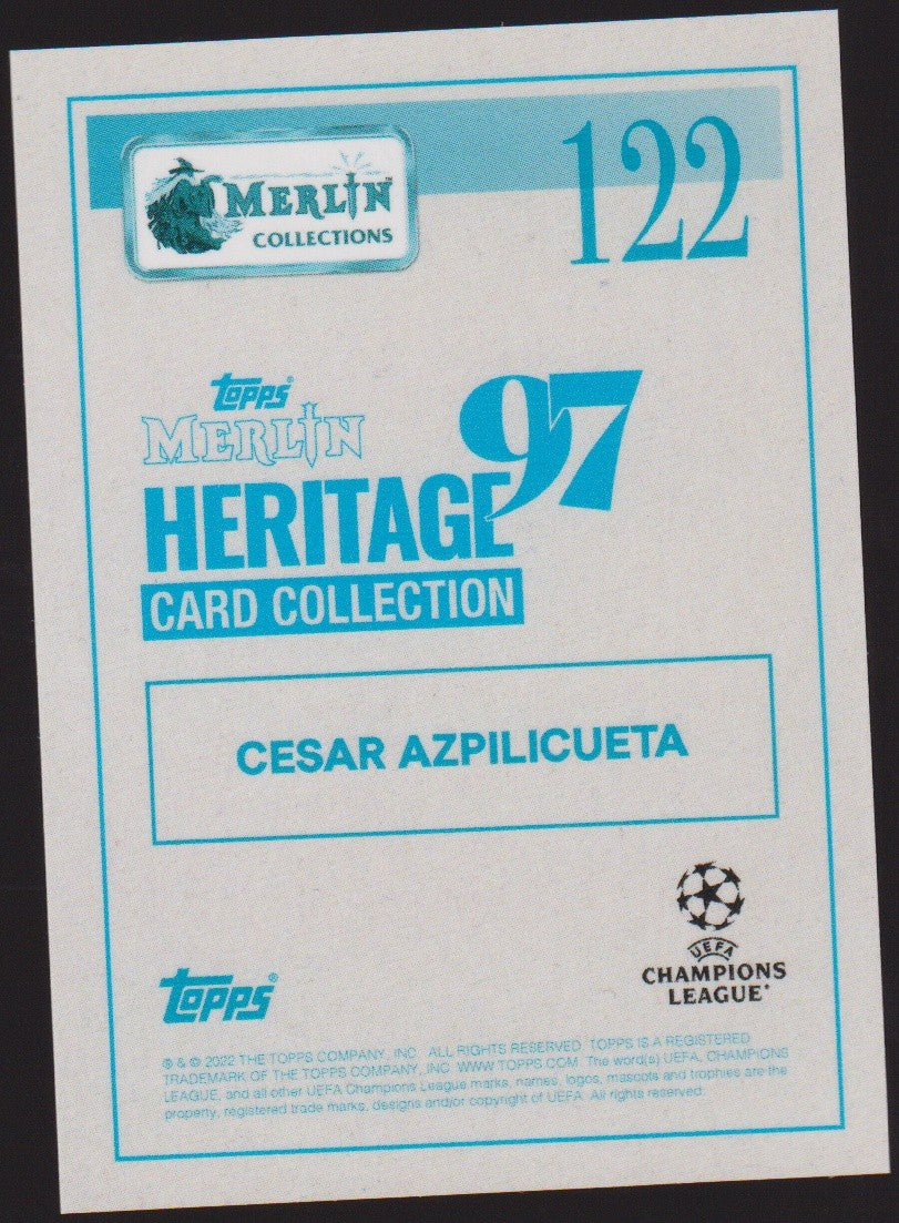 Topps Merlin 2021-22 Cesar Azpilicueta Chelsea Legend Parallel Rare – Bild 2