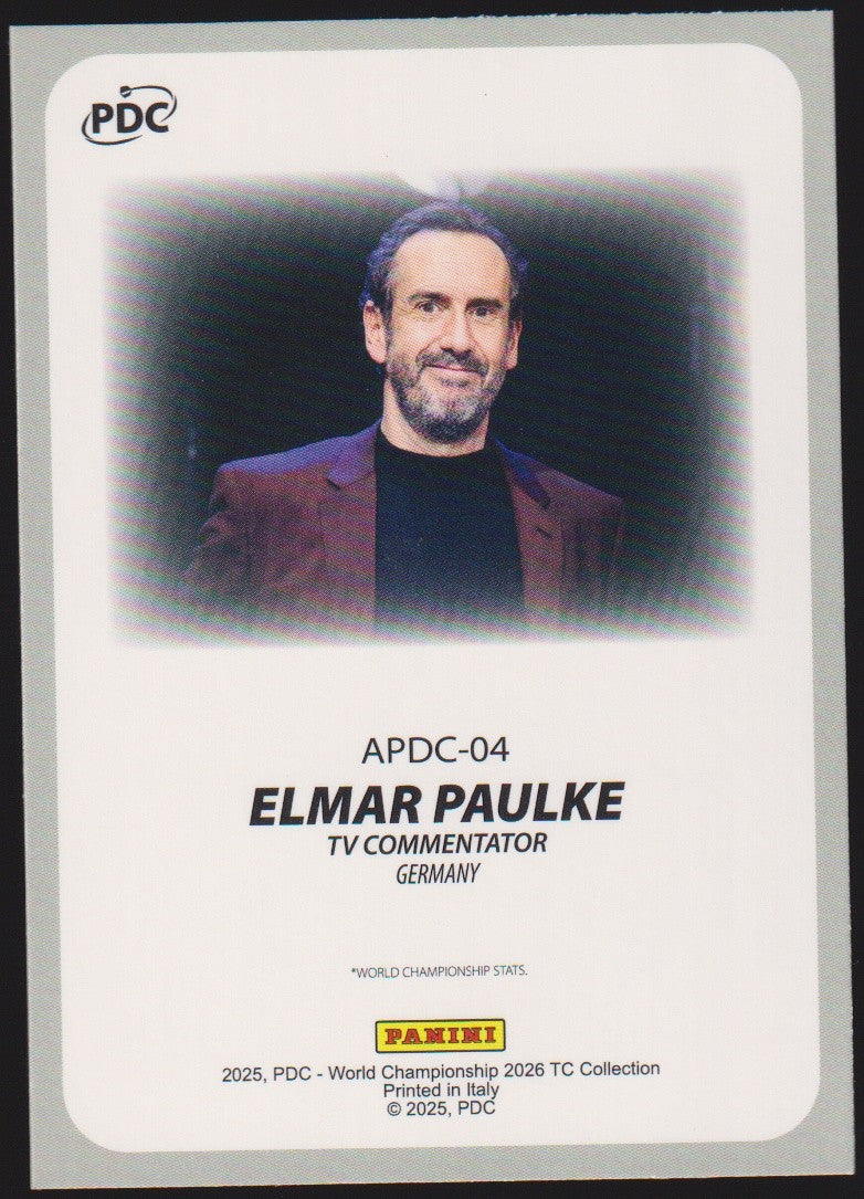 Panini PDC World Championship 2026 Elmar Paulke Refractor Parallel – Bild 2