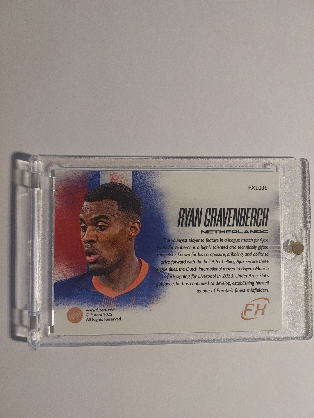 Futera Unique 2024-25 Ryan Gravenberch Niederlande Liverpool Parallel Rare Hit – Bild 2