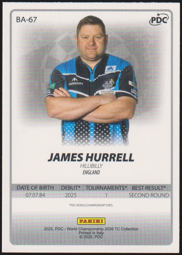 Panini PDC World Championship 2026 James Hurrell Refractor Parallel – Bild 2