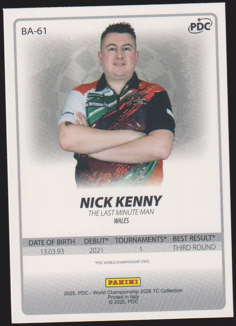 Panini PDC WC 2026 Nick Kenny "The Last Minute Man" Refractor Parallel – Bild 2