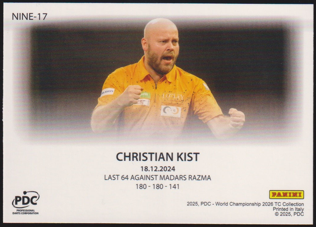 Panini PDC World Championship 2026 Christian Kist Refractor Parallel 1st Edition – Bild 2