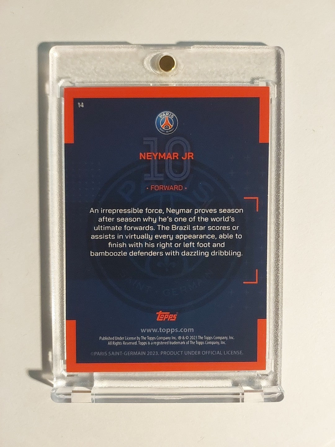 Topps Paris Saint-Germain 2022-23 Neymar Jr Parallel Insert Ultra Rare Hit – Bild 2