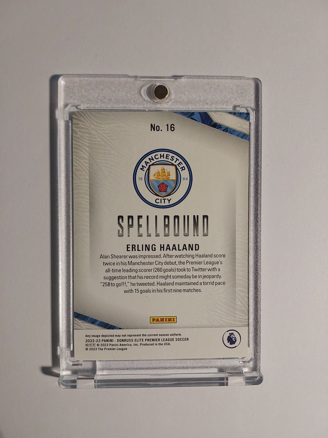Panini Elite 2022-23 Erling Haaland Manchester City Parallel Insert Ultra Rare – Bild 2