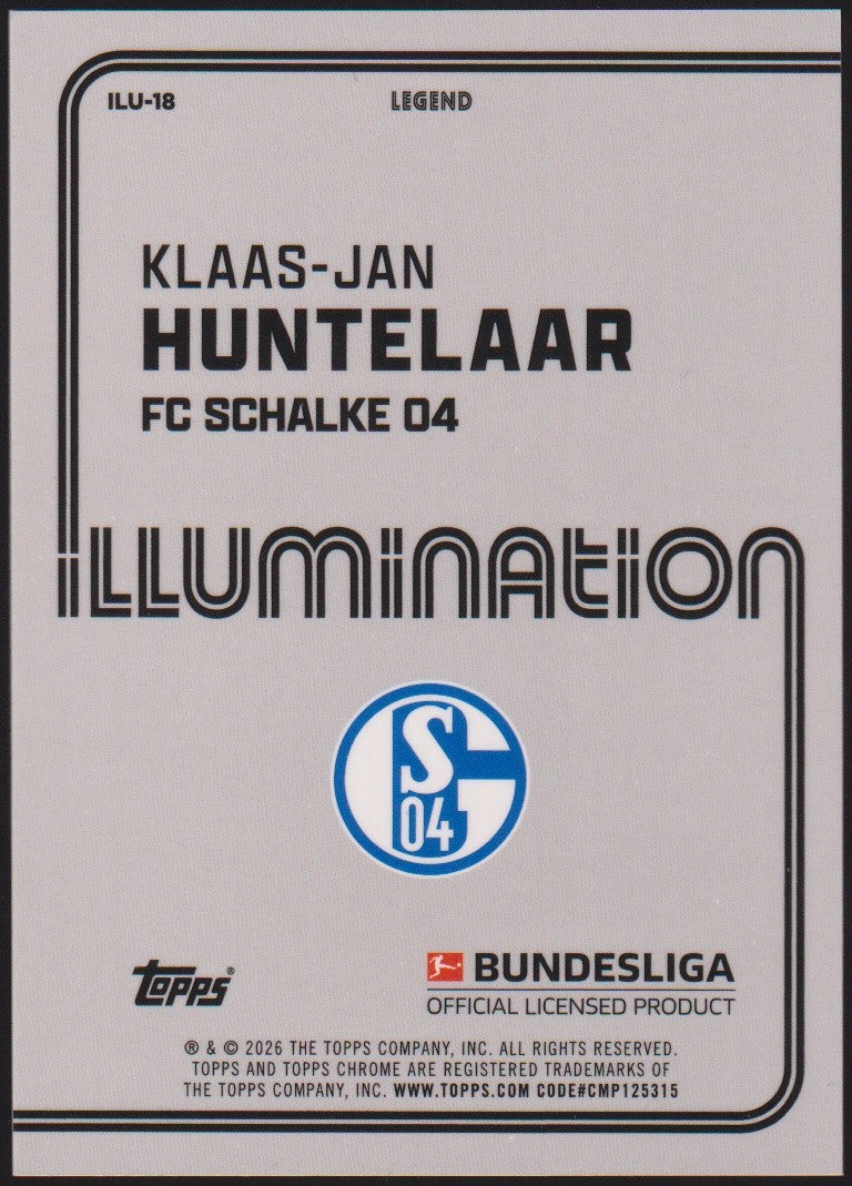 Topps Chrome 2025-26 Klaas-Jan Huntelaar FC Schalke 04 Illumination Parallel – Bild 2