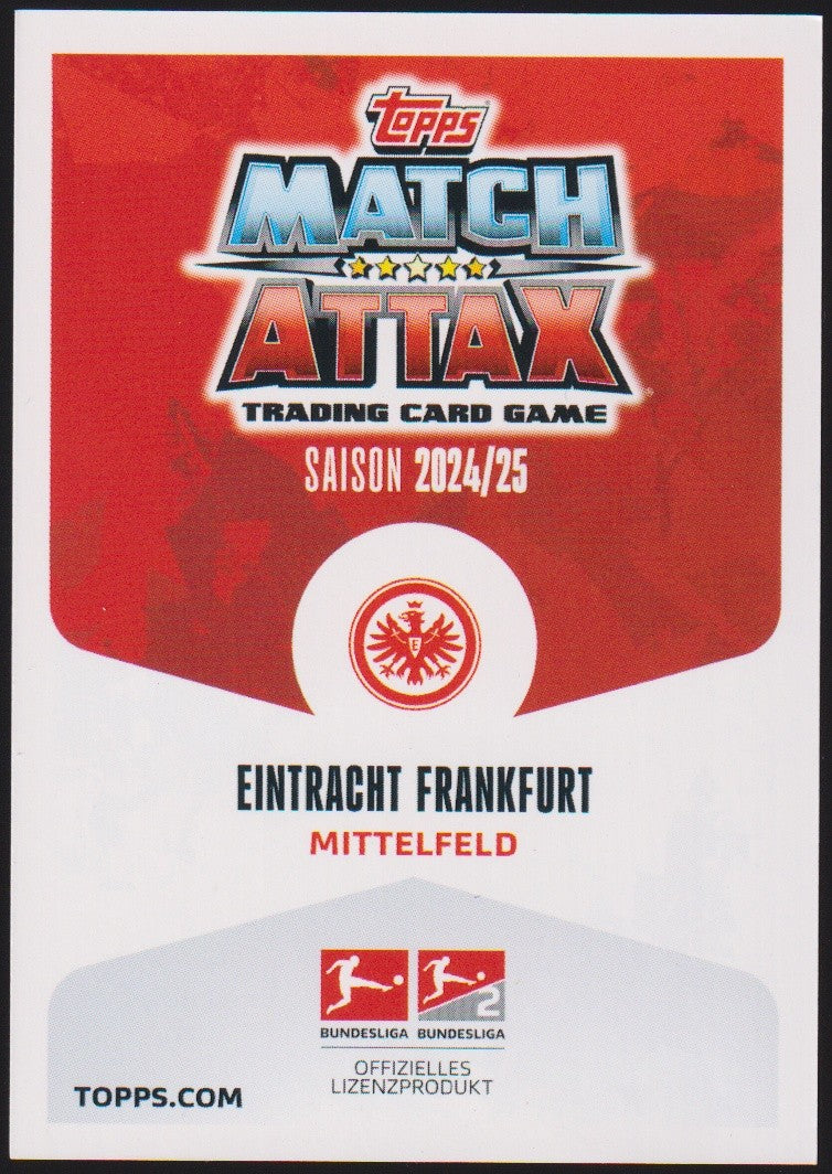 Topps 2023-24 Mario Götze Eintracht Frankfurt Saison 2024/25 Mittelfeld Parallel – Bild 2
