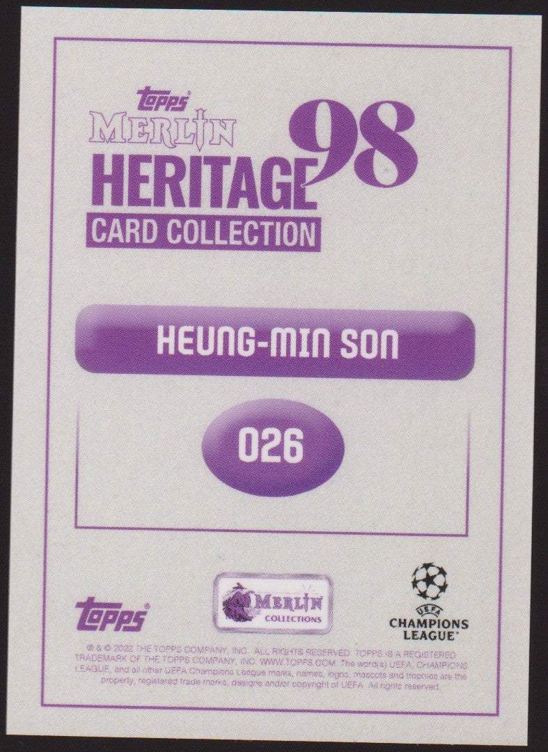 Topps Merlin Heritage Heung-min Son Tottenham Hotspur Champions League Parallel – Bild 2