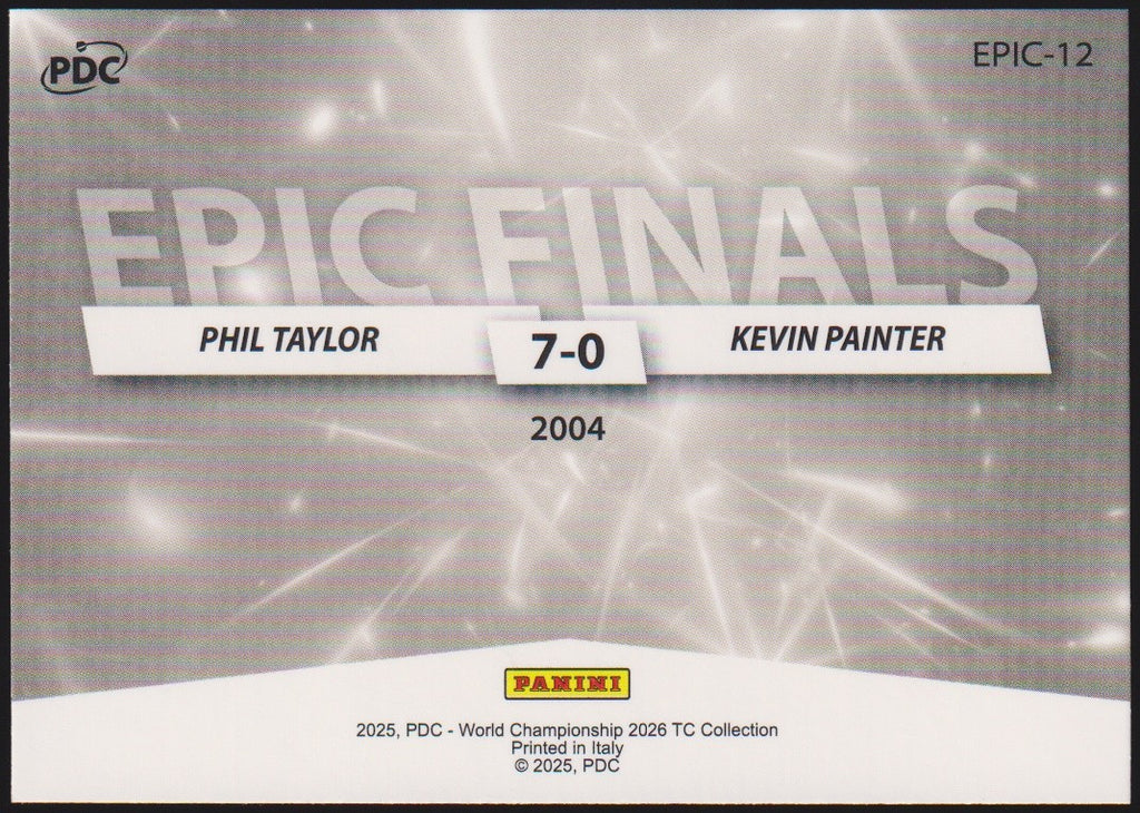 Panini PDC - World Championship Phil Taylor & Kevin Painter Refractor Parallel – Bild 2