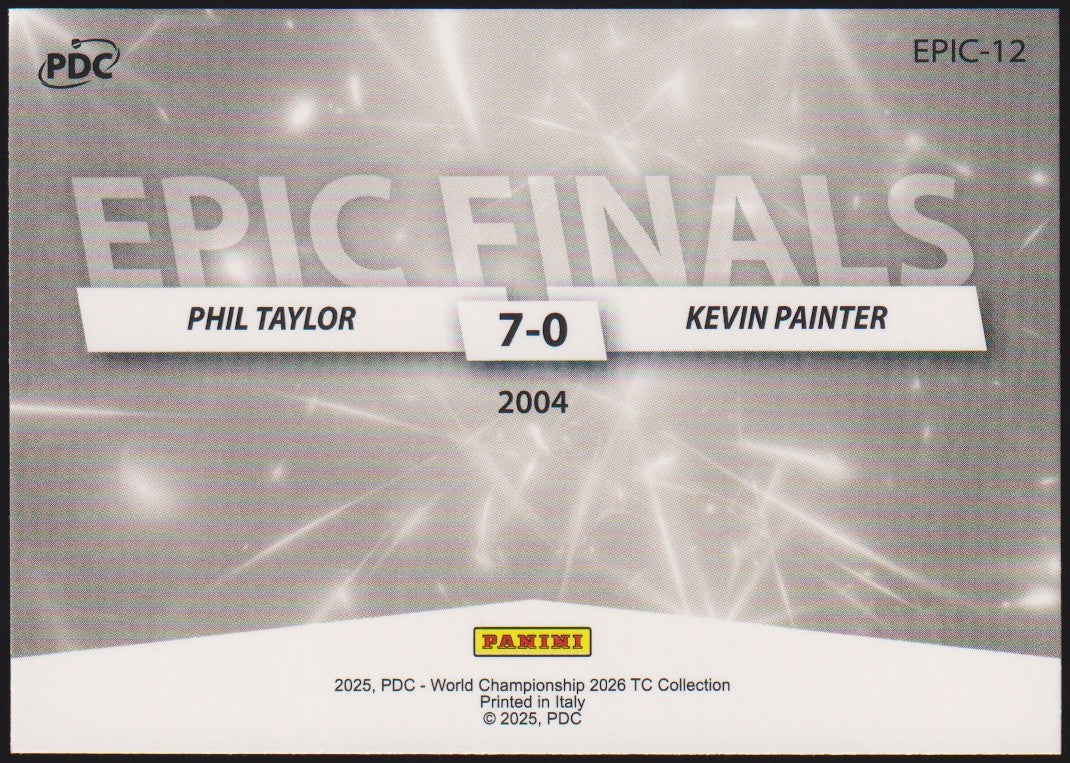 Panini PDC - World Championship Phil Taylor & Kevin Painter Refractor Parallel – Bild 2