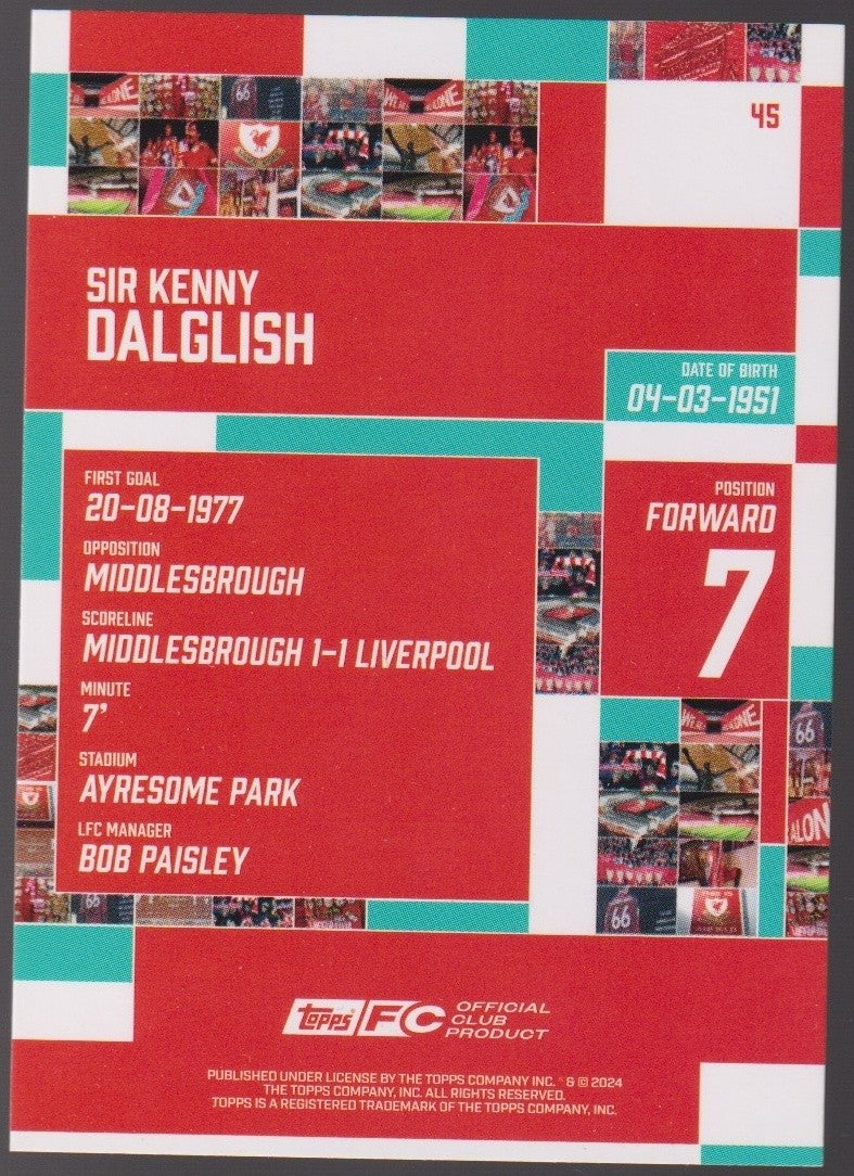 Topps Club Product 2023-24 Sir Kenny Dalglish Liverpool FC Parallel Rare – Bild 2