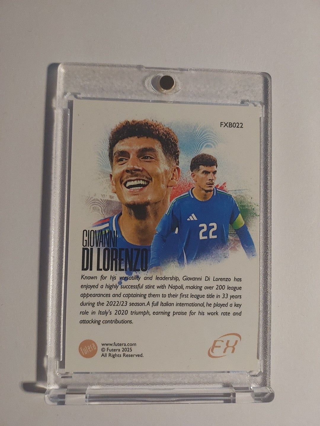 Futera Unique 2024-25 Giovanni Di Lorenzo Italien SC Neapel Parallel Rare Hit – Bild 2
